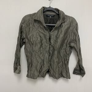 Marcel Marongiu France Grey Button Up Blouse FR40 US-XS